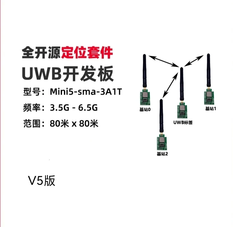 Without  mobile power  UWB Module Precise Positioning Centimeter-level DWM1000