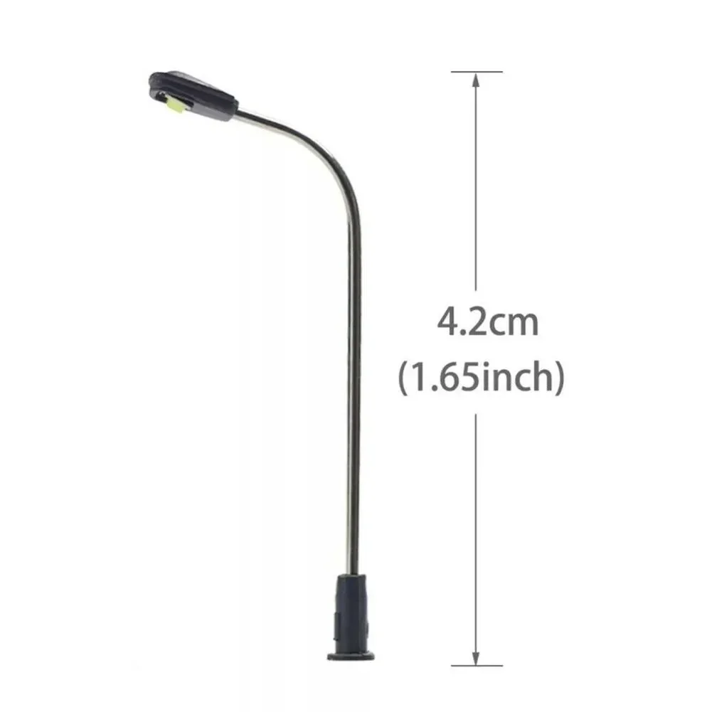 10pcs 1:87 Model LED Street Lamp Lighting Single Head Train Layout Landscape 3V 20mA Led Lamp Lighting