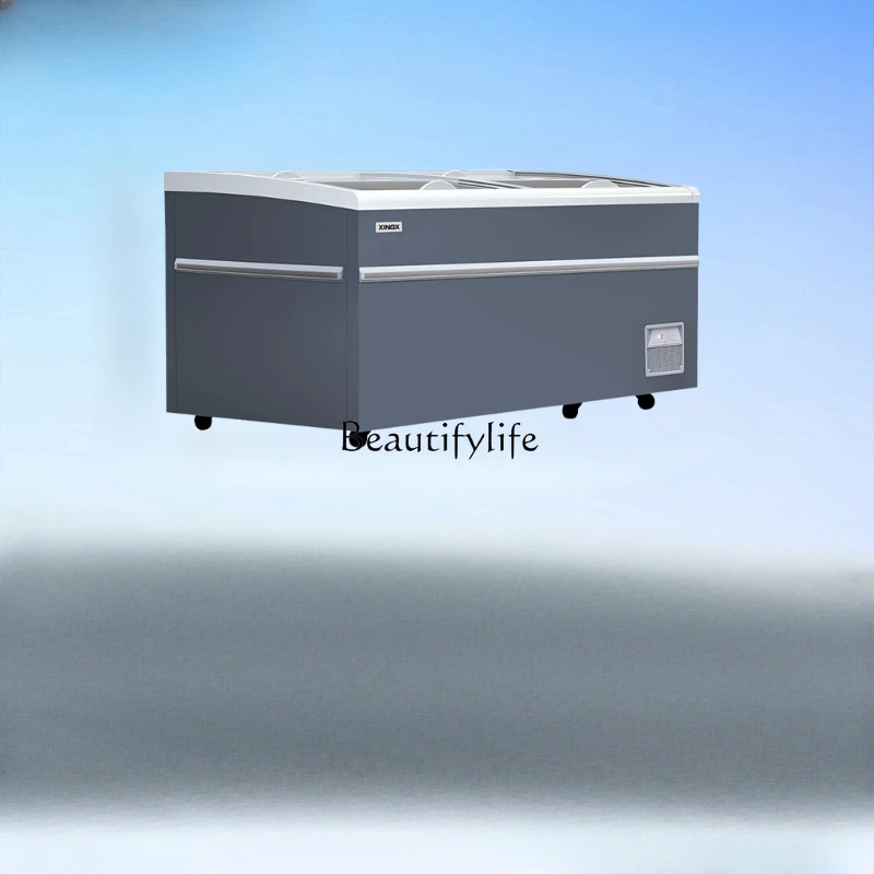 

05Island cabinet automatic defrosting frost-free commercial large-capacity horizontal display refrigerator
