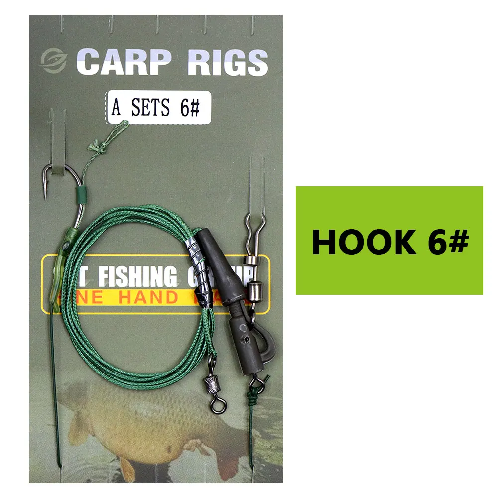 Fertig gebundene Karpfen-Haar-Rig-beschichtete Linie, Hubschrauber-Rigging zum Angeln, Karpfen-Methode, Feeder, Boilie-Angelzubehör, Tackle – Detail 9