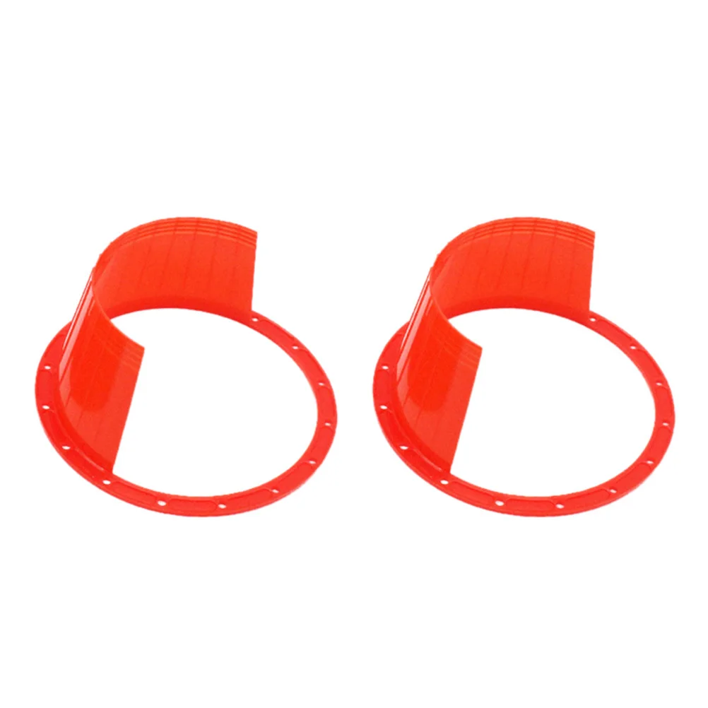 

2pcs Waterproof Car Speaker Covers 6.5 Inch Durable Horn Protectors Reusable Abs Auto Audio Protection Pads Red