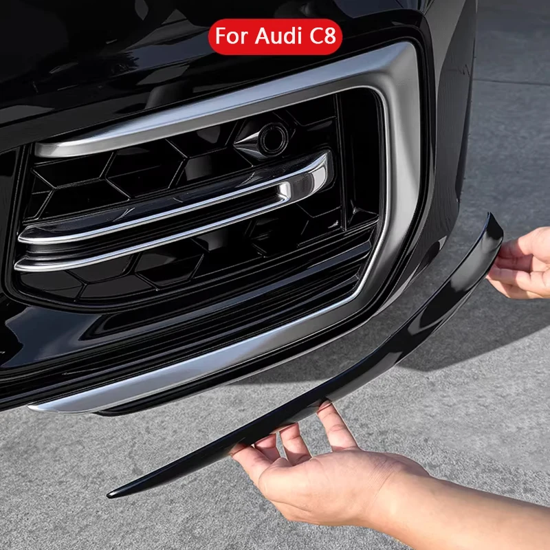 

For Audi A6 C8 2019-2025 Model, A4 B9 2020-2025 Model Car Overlay Exterior Front Bumper Corner Protector Trim