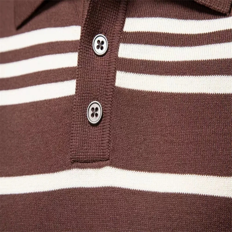LONSDALE New Autumn/Winter Men's High Quality Knitted Striped Sweater Polo Shirt Trendy Fashion Casual Versatile Top