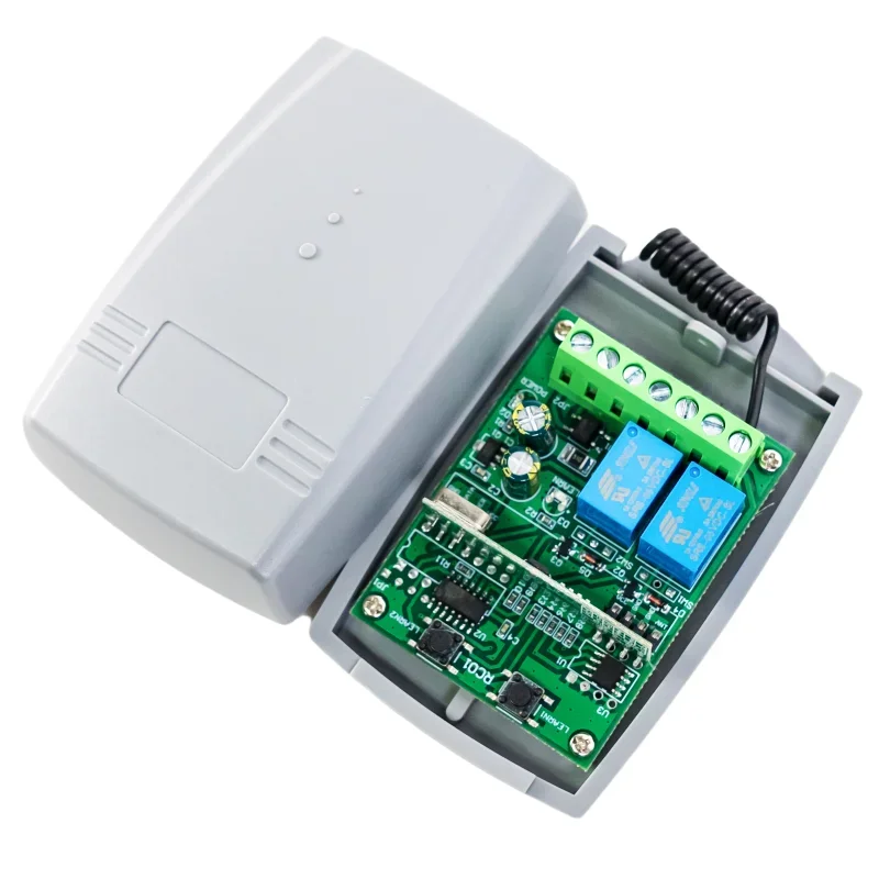 2 Channel Garage Door Motor Remote Control Receiver Supports 433.92MHz Fixed Code And Rolling Code 433MHz Remote Control Switch
