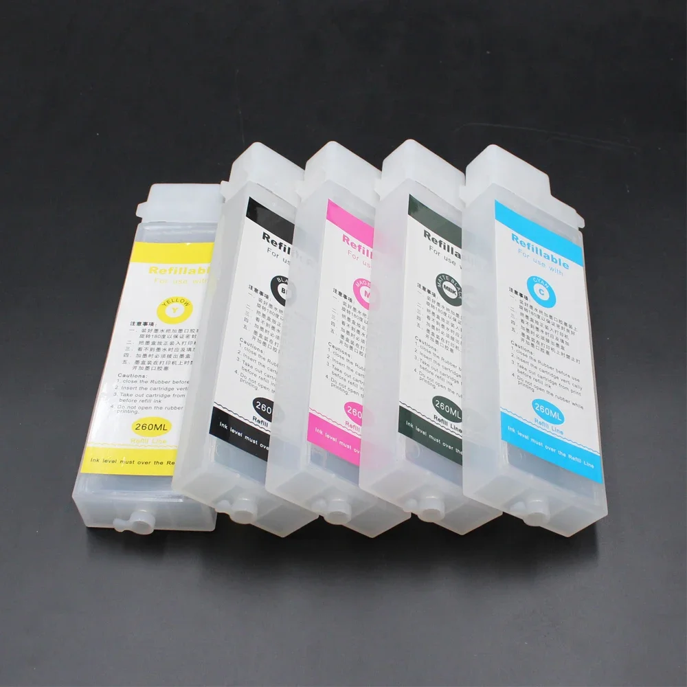 ( BK C M Y MBK ) PFI 120 PFI-120 Refillable Ink Cartridge No Chip for Canon TM-200 TM200 TM-205 TM-300 TM-305 TM300 printer