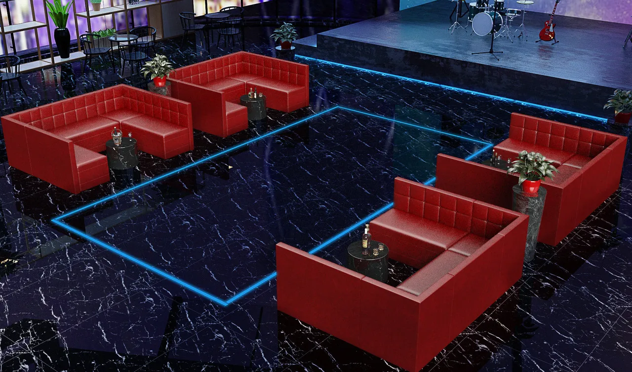 Large Modular U Shape Restaurant Booth Set Restaurant Booth Seating
