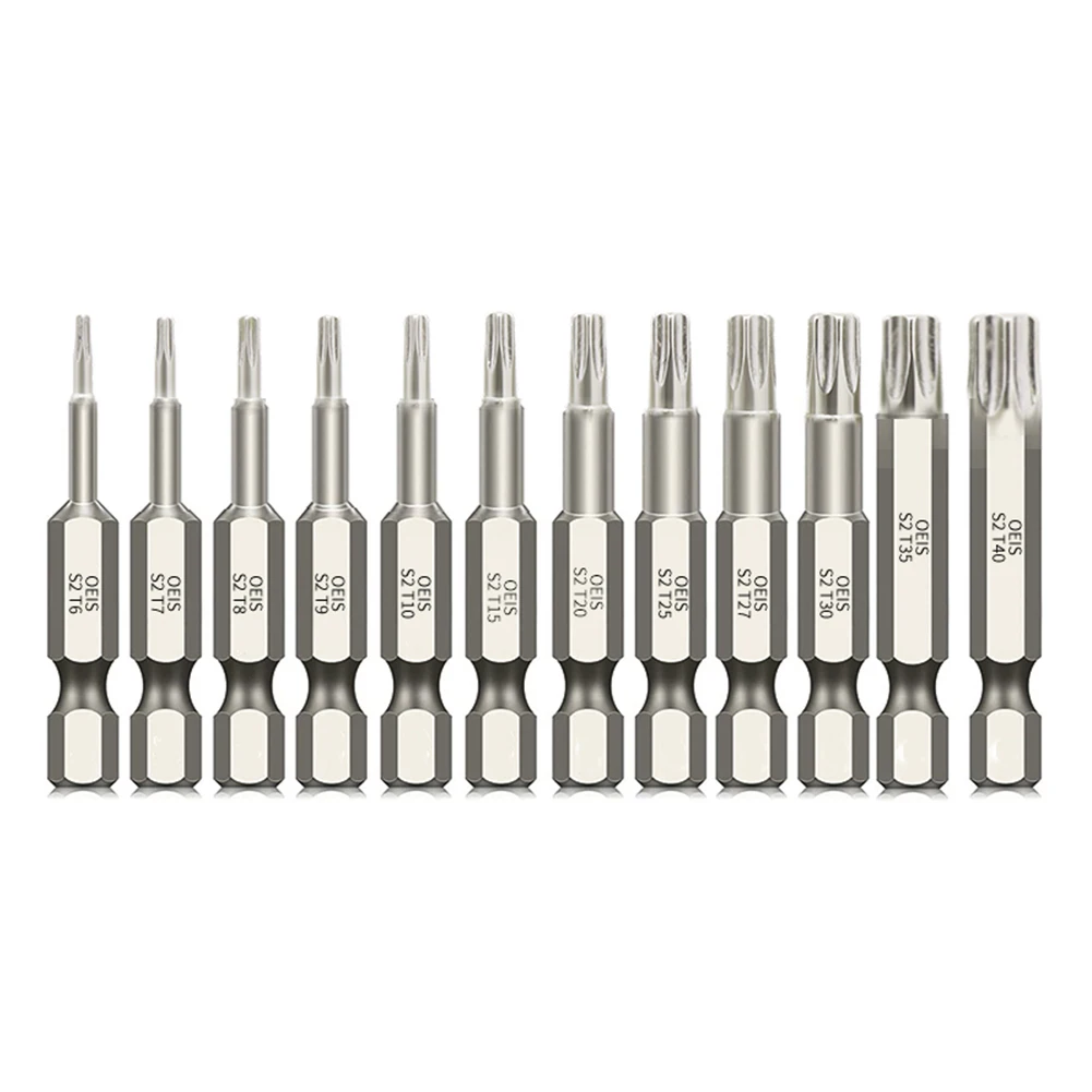 Torx chave de fenda para remoção de parafuso, haste hexagonal oca, T6-T40 Cabeça, furadeira elétrica, acessórios para ferramentas elétricas, 1Pc, 1/4 ", acessórios