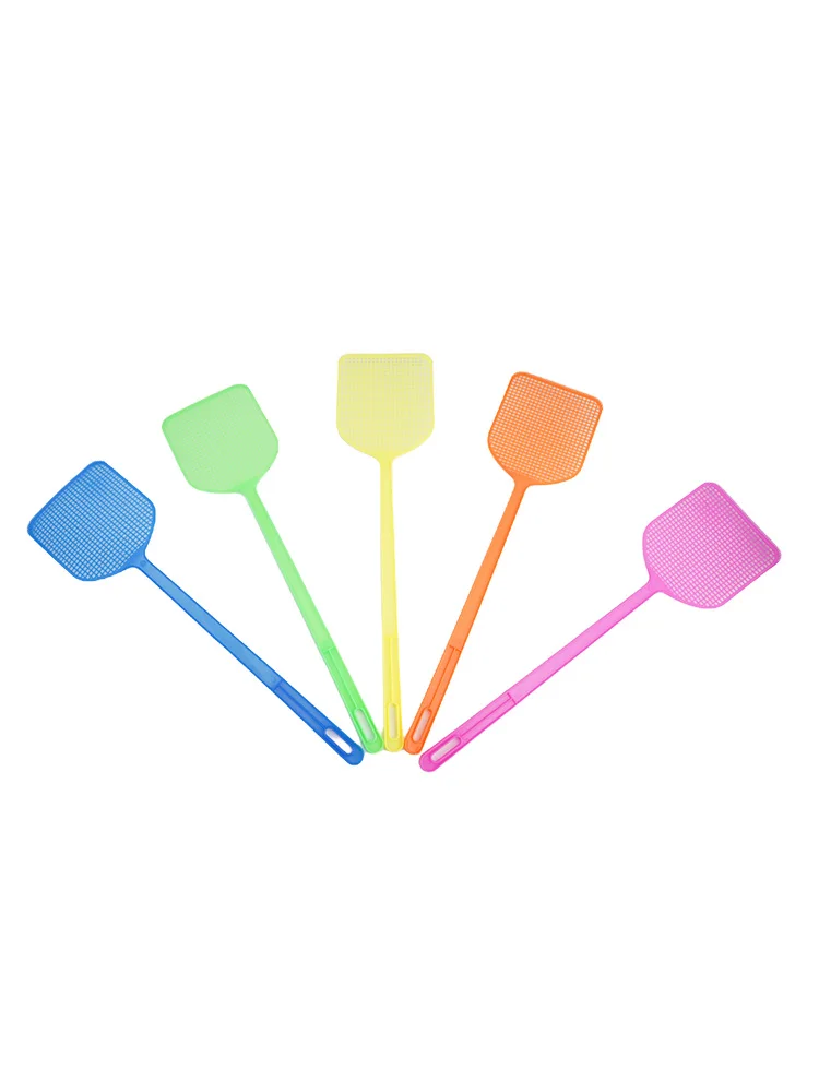 5 Pack Fly Swatter with Long Handle for Indoor Outdoor Use Plastic Build Designed for Extended Reach Performance