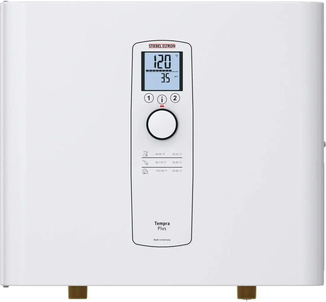 

Tankless Water Heater – Tempra 24 Plus – Electric, On Demand Hot Water, Eco, White, 20.2