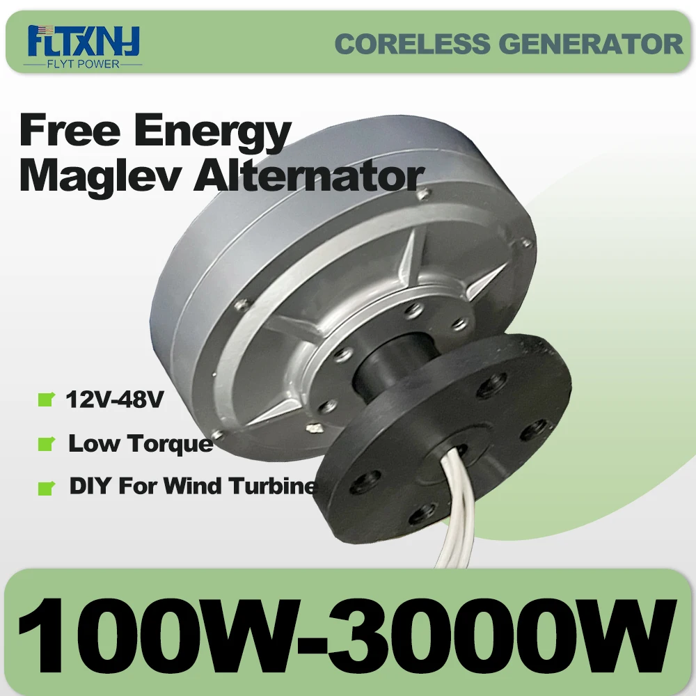 2KW 1KW 1000W Vertical Wind Turbine Permanent Magnet Alternator Coreless Maglev DIY Generator 48V 500W 600W 3000W Free Energy