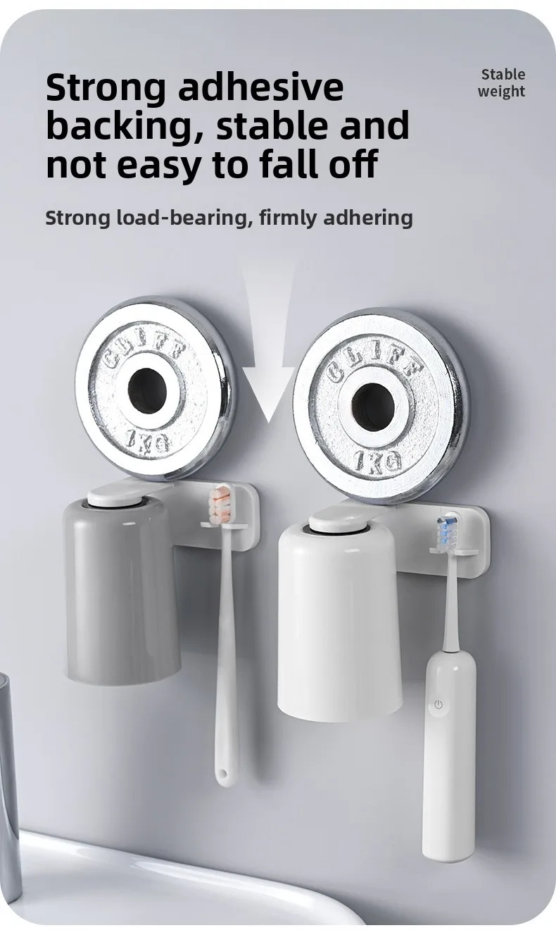 Magnetic Toothbrush Holder Wall Mounted No Drill Bathroom Storage_voghion.com