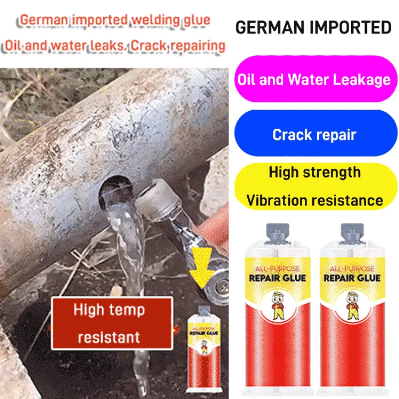 Universal Casting Repair Paste Heavy Duty Metal Adhesive Paste High Hardness Repair Glue Metal Crack Hole Porosity Restoration
