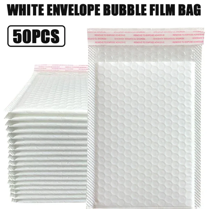 perola filme bolha envelope bolsa impermeavel acolchoado mailing self seal envio embalagem bolsas buble mailers bolsa 15x20cm 50 pcs branco 01