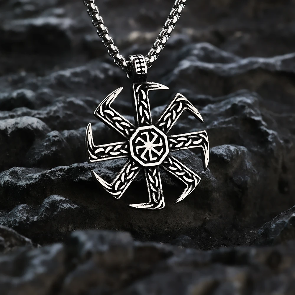 European and American style Viking fashion hip-hop Slav talisman men's pendant necklace stainless steel jewelry