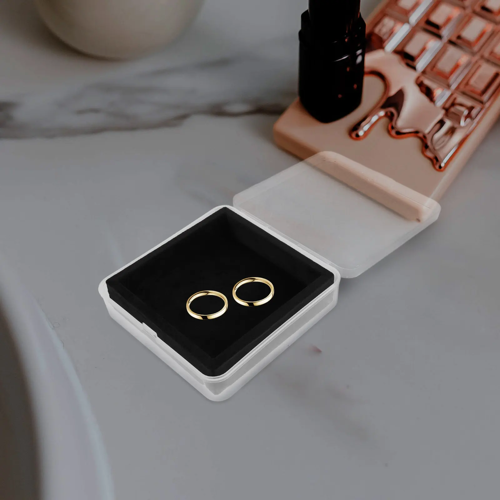 

Bracelet Display Box Jewelry Storage Organizer for Necklaces Rings Earrings Watch Tabletop Drawer Display Portable Elegant Gift