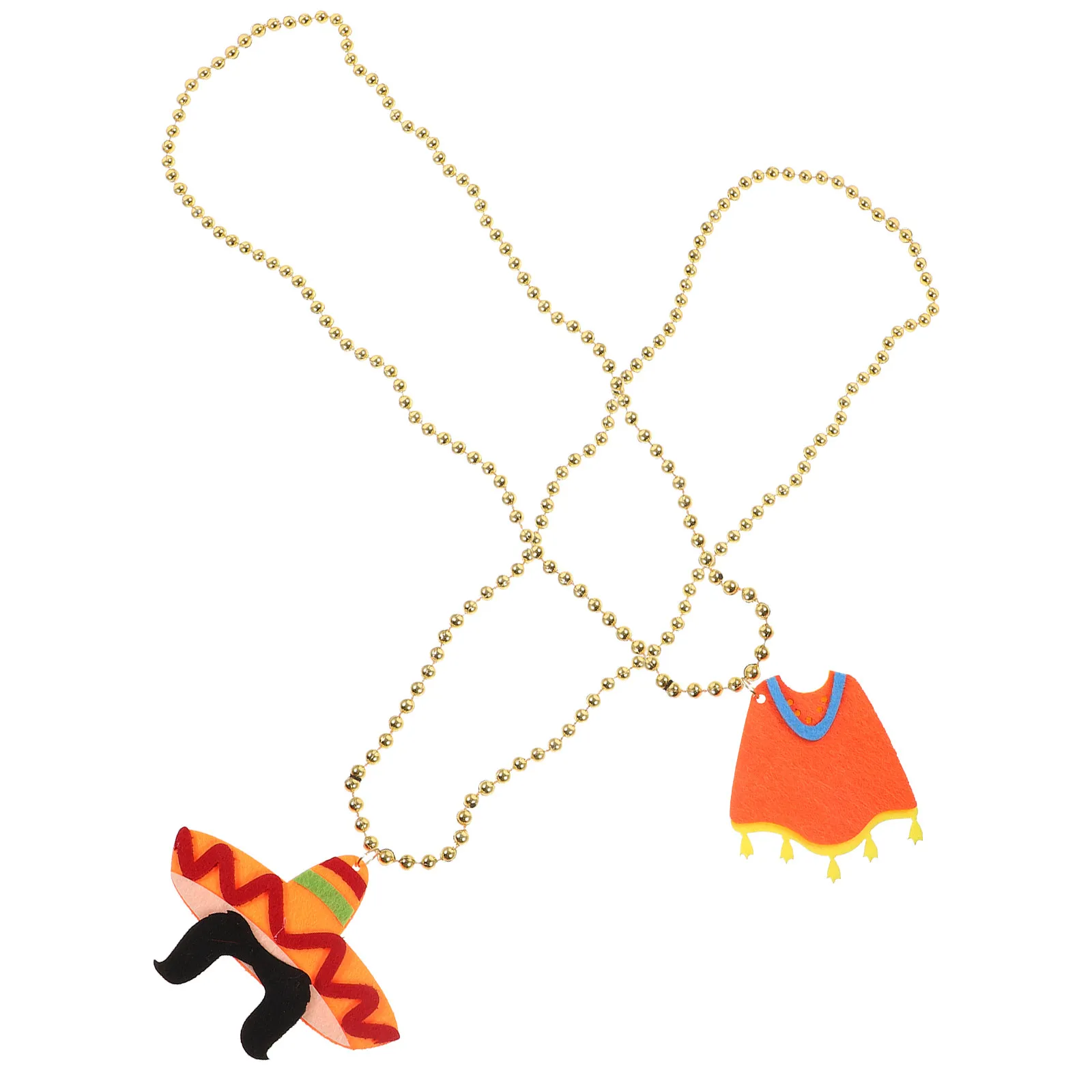 

2Pcs Decorative Necklace Ornament Traditional Mexican Design Hanging Charm for Carnival Party Favor Festive Event Fashion