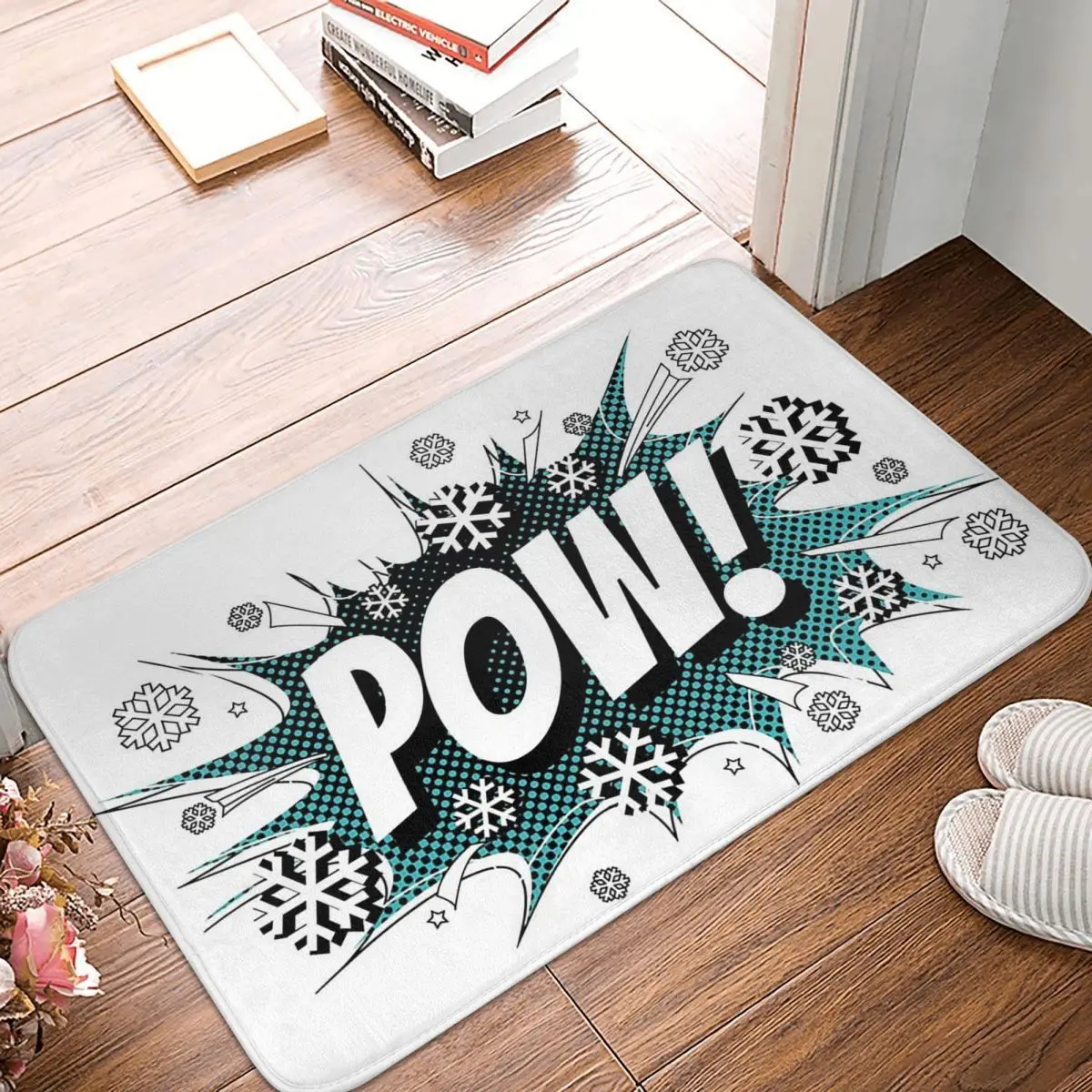 POW!Snow,the Deeper,the Better Anti-slip Doormat Floor Mat Carpet Rug for Kitchen Entrance Home Bathroom Living room Footpad Mat