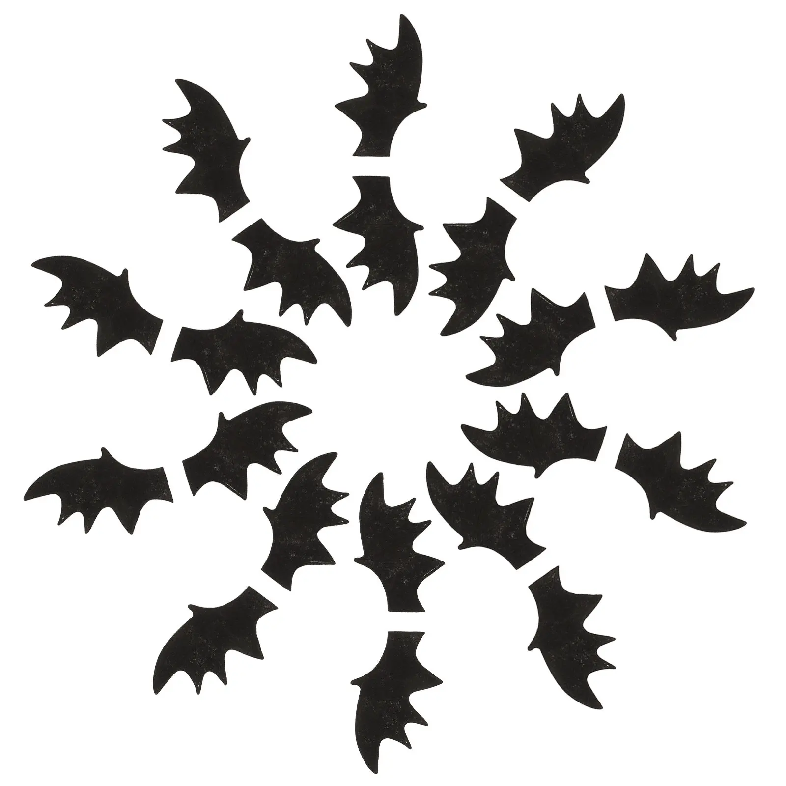 50Pcs Small Halloween Bat Wing DIY Accessories Craft Supplies Non-Woven Fabric for Clothing Accessories Party Decor Shoe Clothes