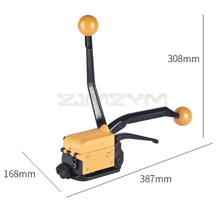 Manual Steel Strapping Tool A333 Buckle Free Sealless Handheld Steel Strapping Machine for 13/16/19 MM Steel Strip Strap