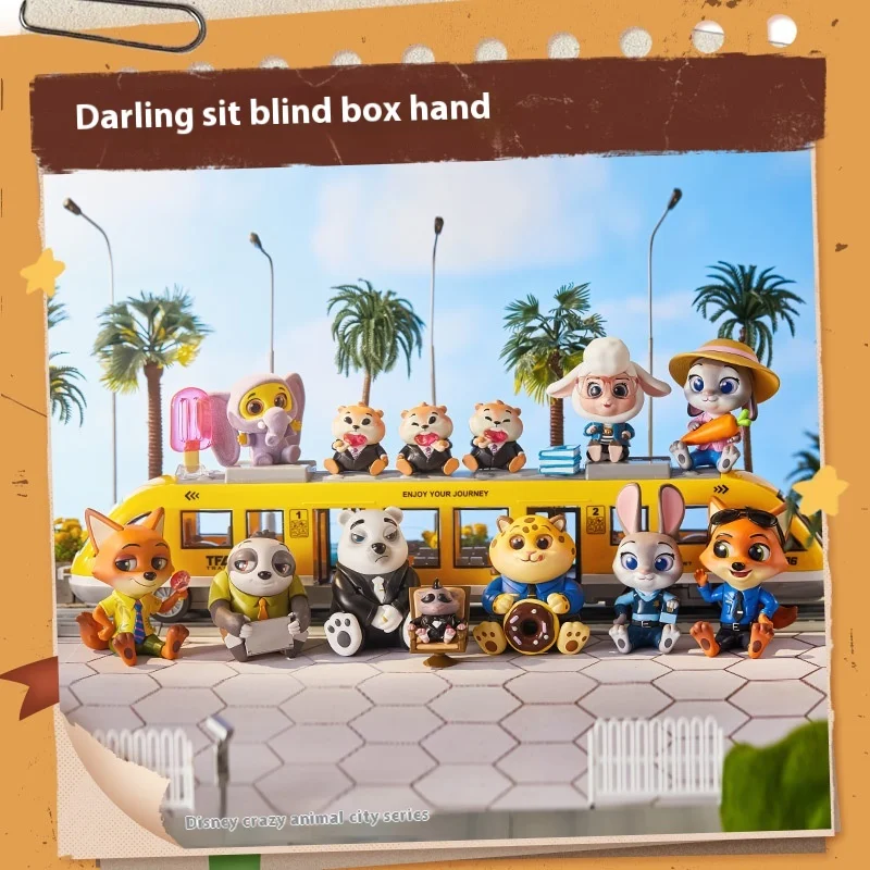 

MINISO слепая коробка, оригинальная кукла серии Disney Zootopia, сидящая модель «Хороший мальчик», Джуди Хоппс, Ник Уайлд, ленивец, подарок на день рождения, детская игрушка