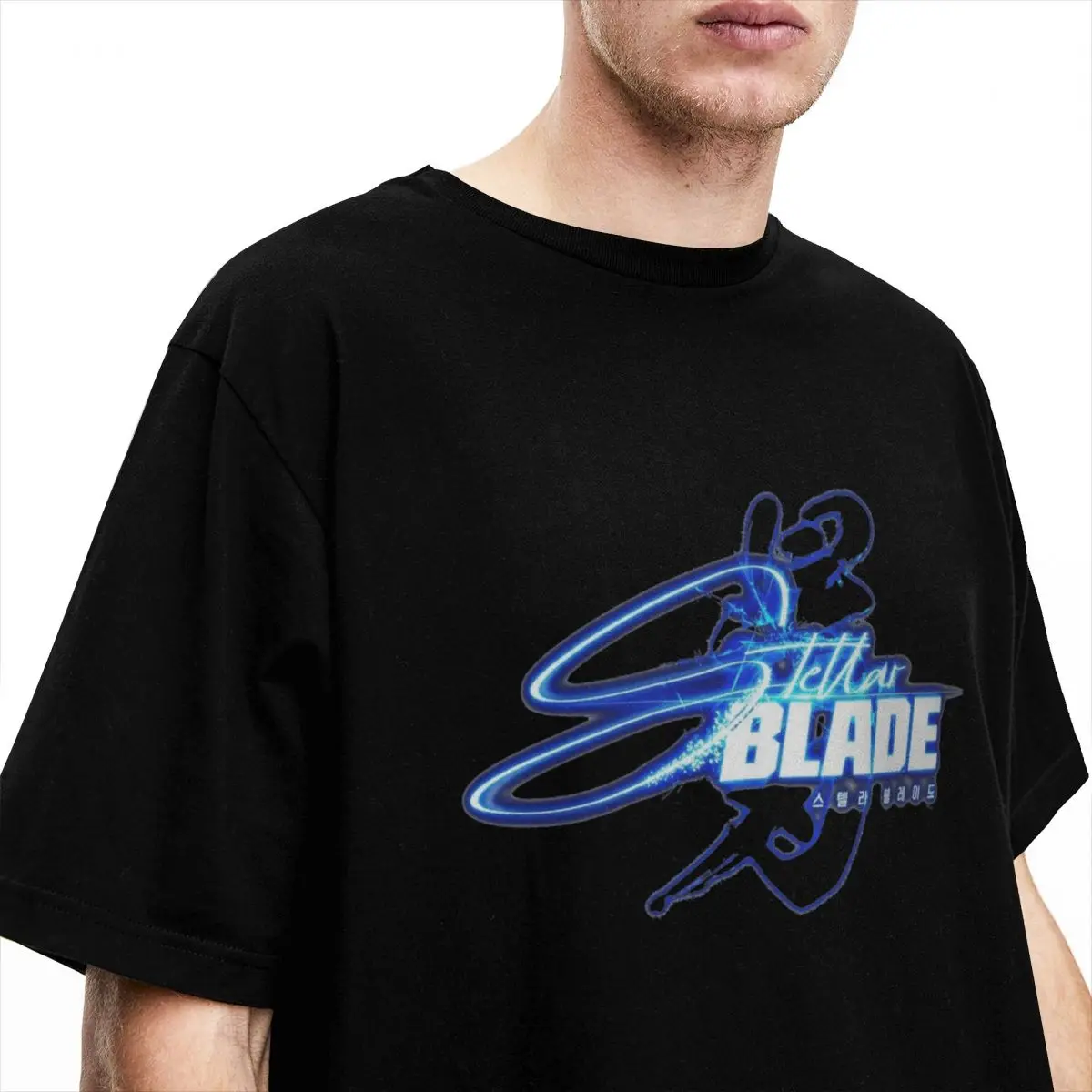 Oversized T Shirt Stellar Blade Cotton T Shirts Video Game Hipster Tshirt for Men Summer Y2K Casual Casual Short Sleeve Tops