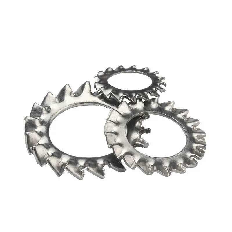304 Stainless Steel Lock Washer Gasket M3 M4 M5 M6 M8 M10 M12 M14 M16-M33 External Internal Toothed Serrated Lock Washer Gasket