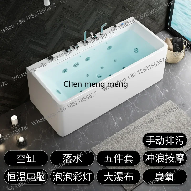 New arrive High-end acrylic thermostatic bathtub Great waterfall big surf small apartment hotel household shower bathtub