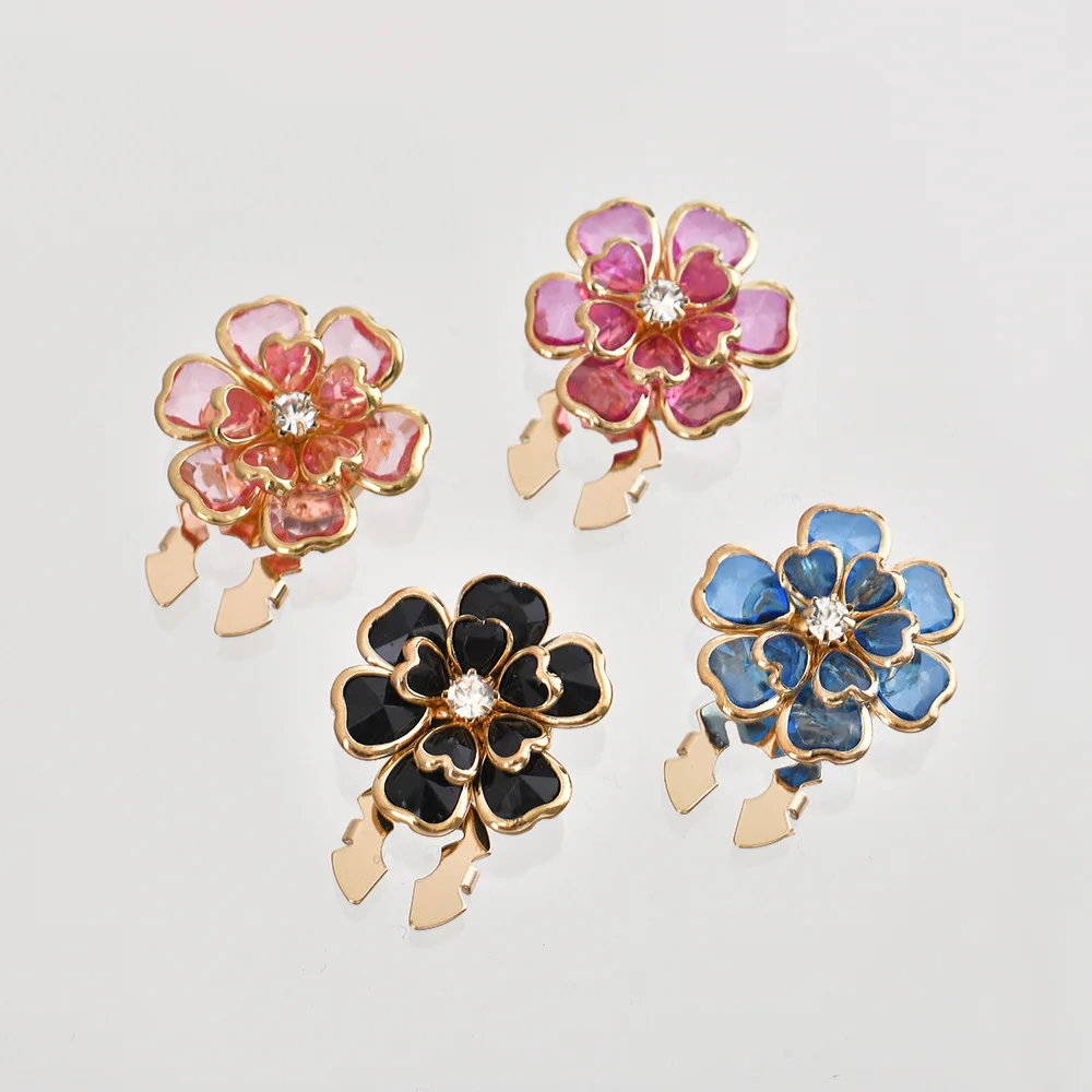 Elegant Camellia Button Cover Cufflinks Acrylic Button Cover Cufflinks for Blouses Tuxedo Shirt Dress Wedding Formal Accessories