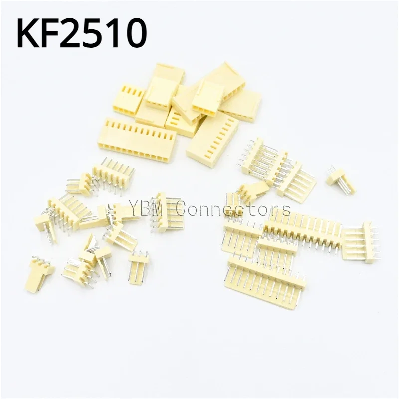 50Pcs KF2510 Connector 2.54mm Pitch 2P-40Pin Straight/Curved Male Female Socket Housing Plug Pin Header Crimp Terminals KF-2510