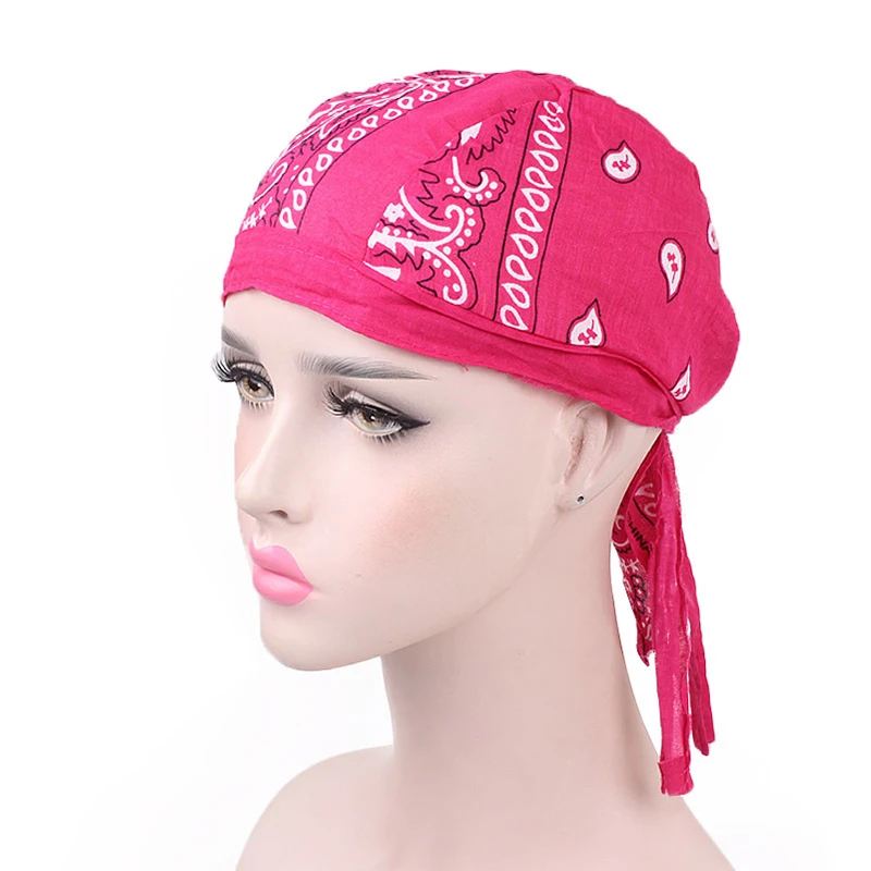 Cotone ciclismo Pirate Bandana uomo donna Headwraps Bike Headcloth Sweat Wicking Beanie Hip-hop turbante Head sciarpa