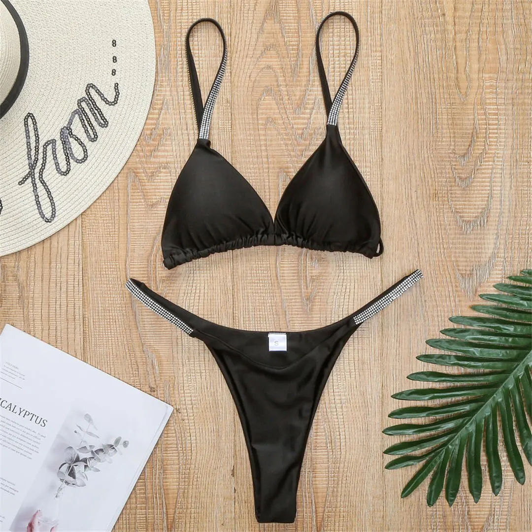 Neuer sexy Mini-Bikini, Damen-Badeanzug, zweiteiliges Bikini-Set mit Pailletten, gepolstert, Badebekleidung, Damen-Badeanzug V2043P – Detail 15