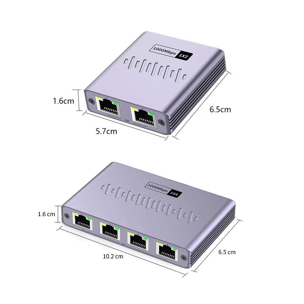 ギガビット Rj45 スプリッタイーサネット延長アダプタ 1000Mbps ネットワークコネクタ PC ラップトップ TV ボックスルーター用