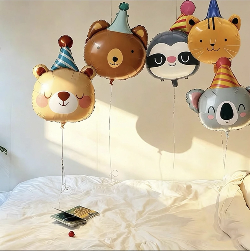 Circus Cartoon Animal Foil Bal - Heavy Equipment Birthday Theme ulasan dan harga