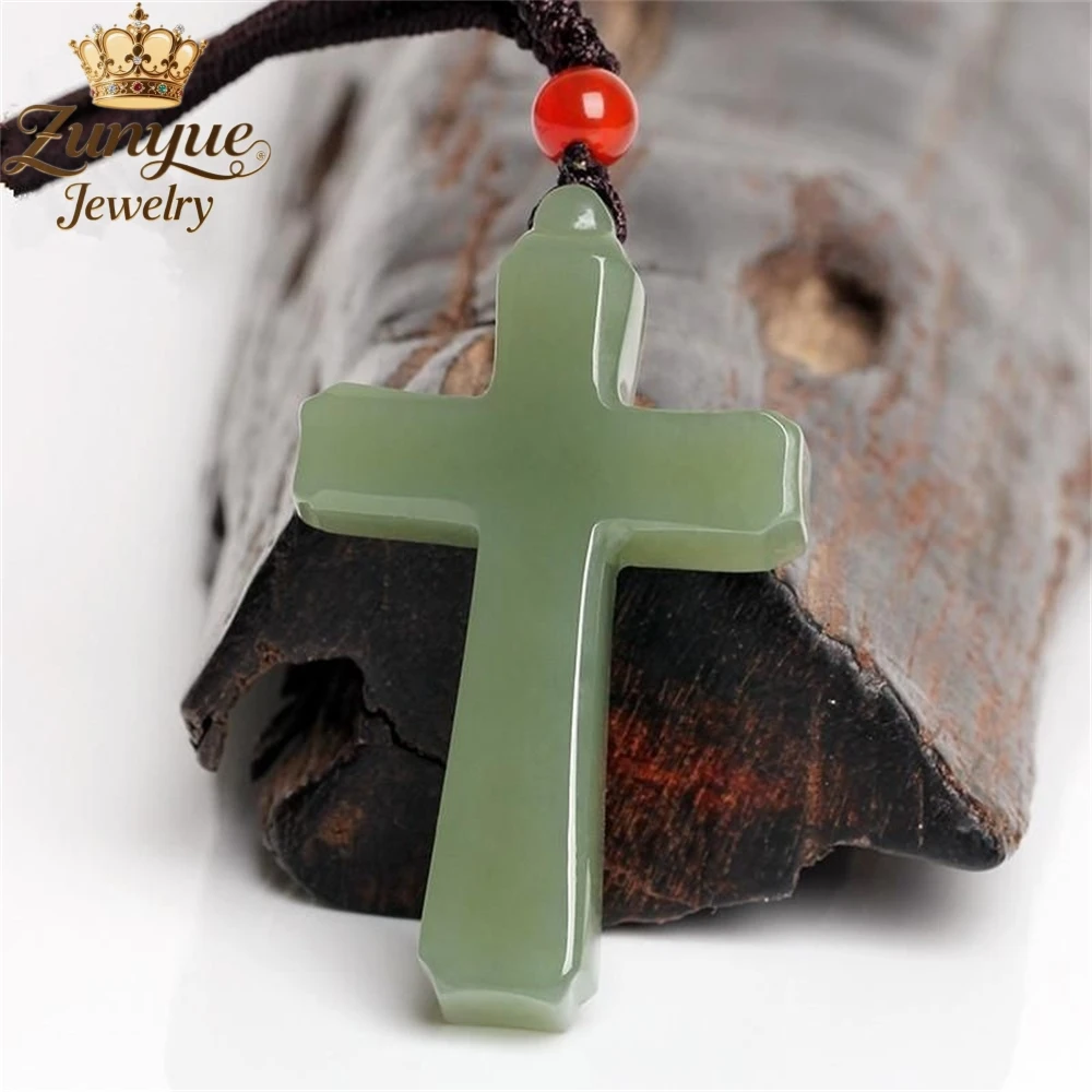 

High-end Natural Hetian jade cross pendant Luxury Quality Jewelry Fashion Jewelry Elegant Exquisite Popular Charms Best Selling
