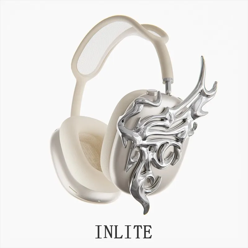 

Liquid Silver Wing Airpods Max Headphone Protective Cases Custom 3D Decoration AirpodsMax Earphone Case Cover for Y2K Accessorie