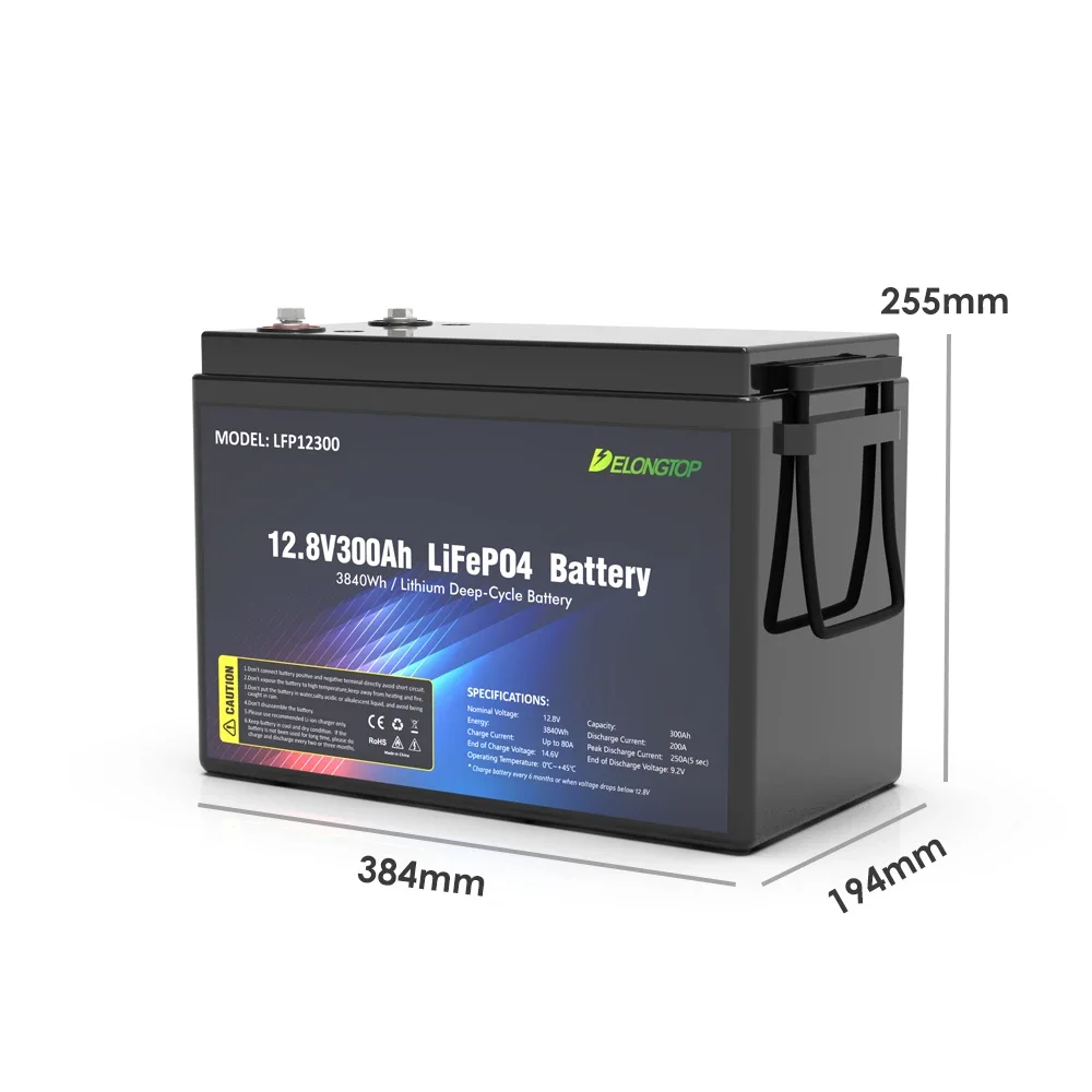 

Lifepo4 Solar Battery 12v 100ah 200ah 280ah 300ah With BMS OEM ODM For RV Boat Home Solar Energy Storage System