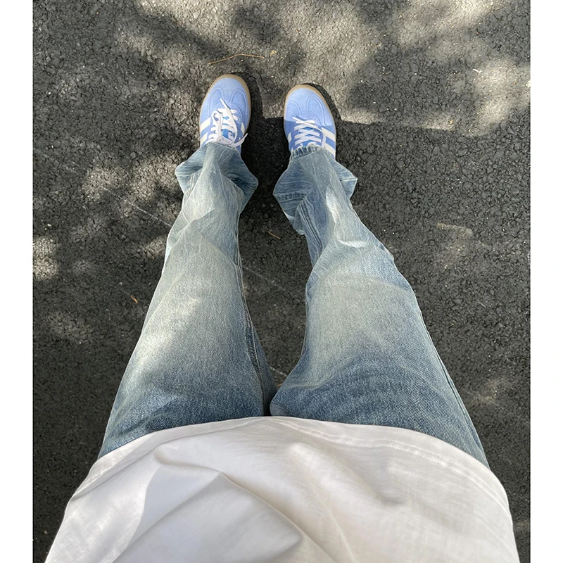 Blue Straight Leg M…