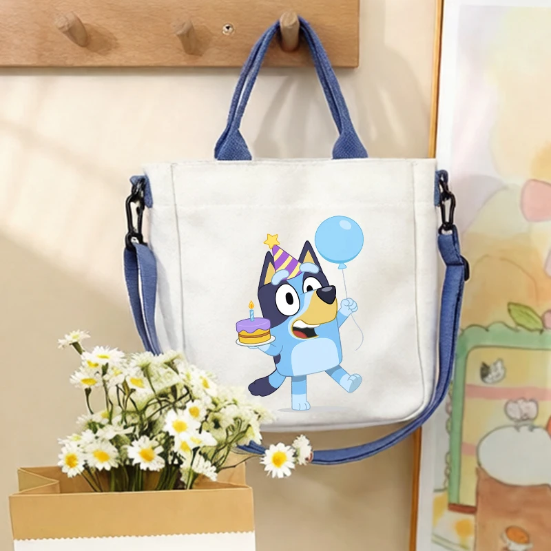

Blueye Canvas Shoulder Tote Bags Anime Cartoons kawaii Simple Light Crossbody Packet Strap Large Capacity Boys Girl Cute Handbag