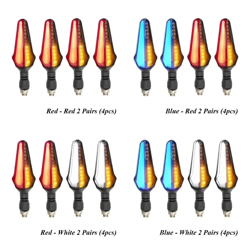 Motorcycle LED Turn Signals 10MM ABS Blinkers Strobe Lamp 12V Universal for Suzuki SV400 650 650X GSX 650F DCL 250 V-Strom 250