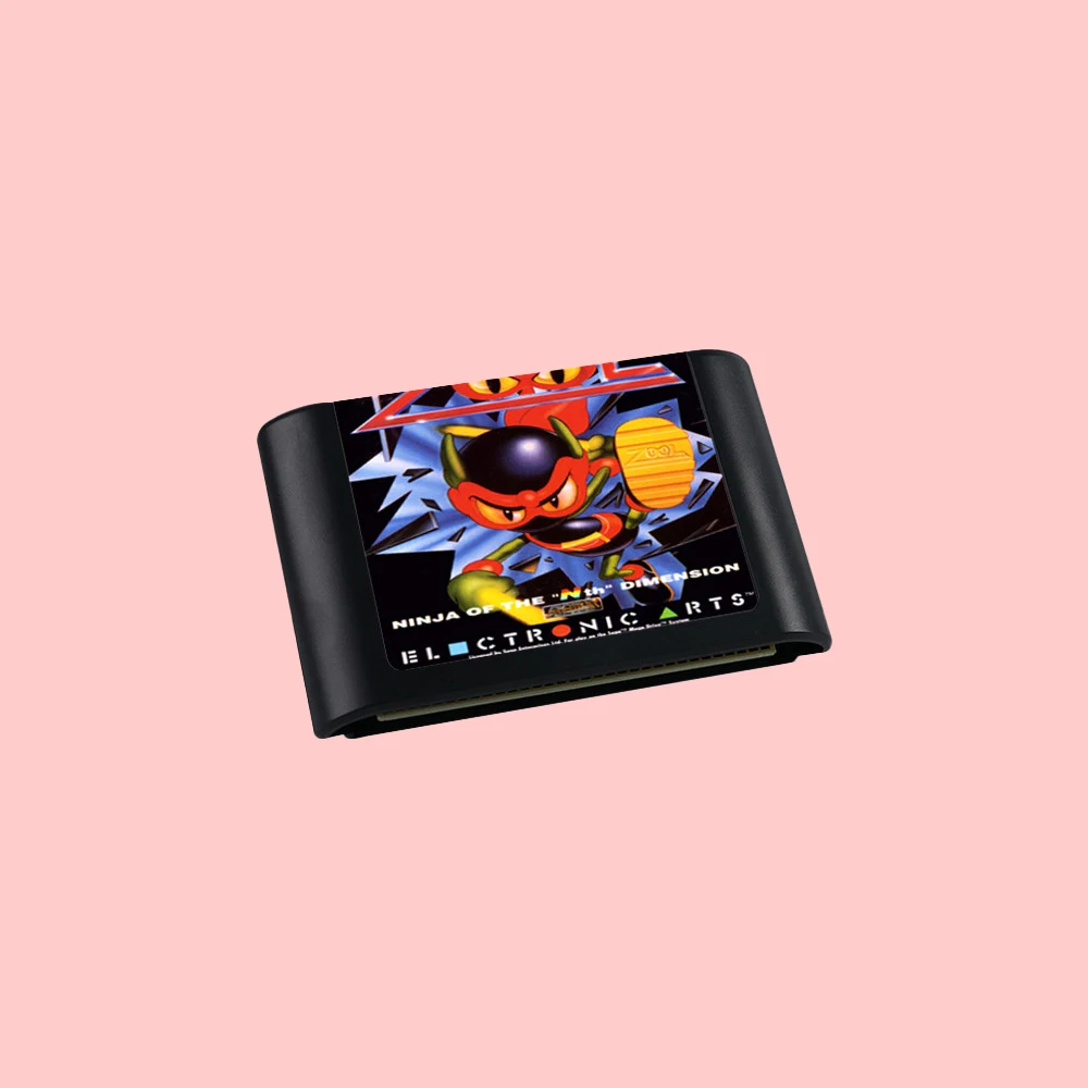 Zool - Ninja of the 'Nth' Dimension EUR Version Game Card Box Manual For 16 bit Sega MD MegaDrive Genesis Consoles
