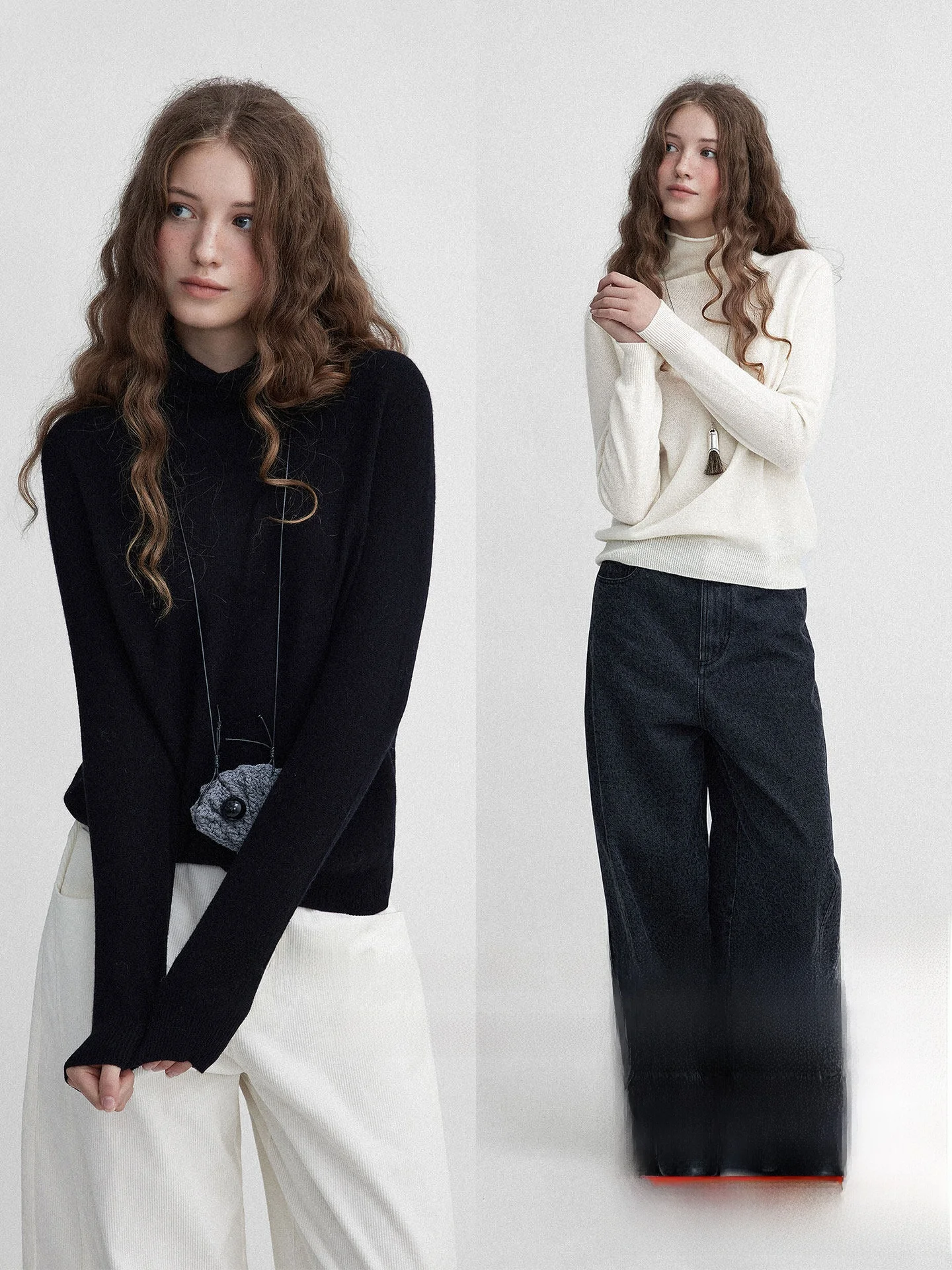 

Женская трикотажная основа с высоким воротником из смеси шерсти и Camere irt Sl Inteated, удобная теплая длинная свеч для поездок на работу