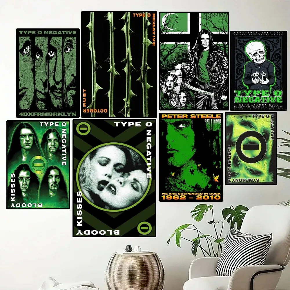 Rock Band T-Type O Negative Poster Painting Wall Pictures For Living Room Decor Sticker