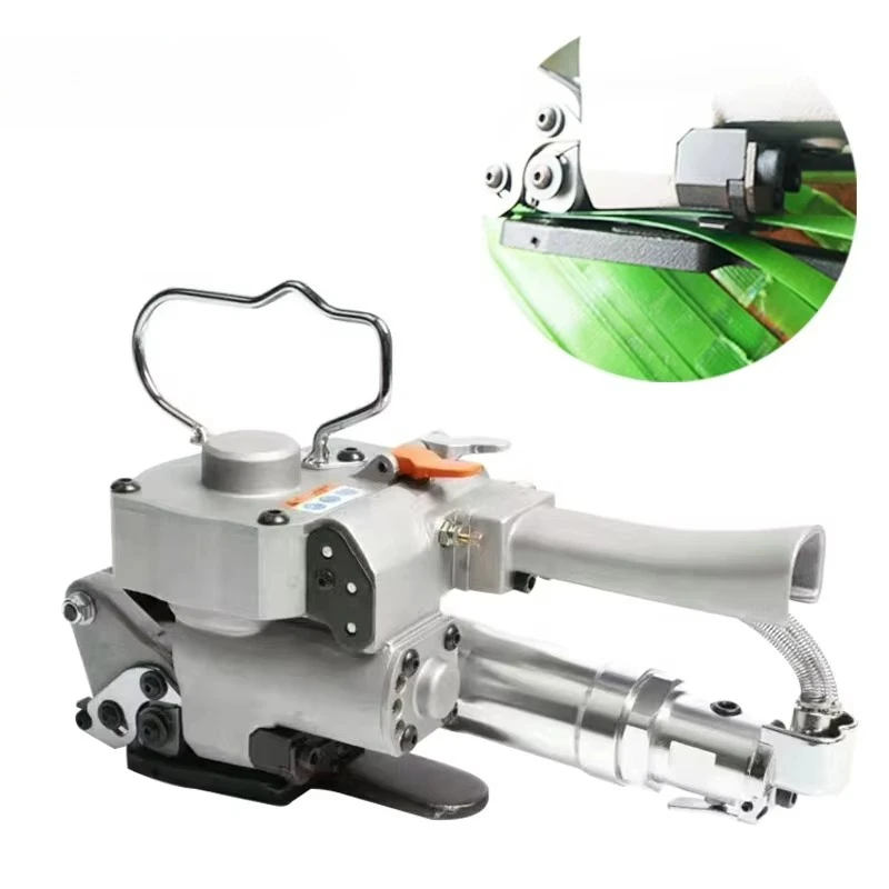 A19 Buckle Free Handheld Pneumatic Polyester Polypropylene Binding Machine Price Tray Large Carton Wood Binding Packaging Tools