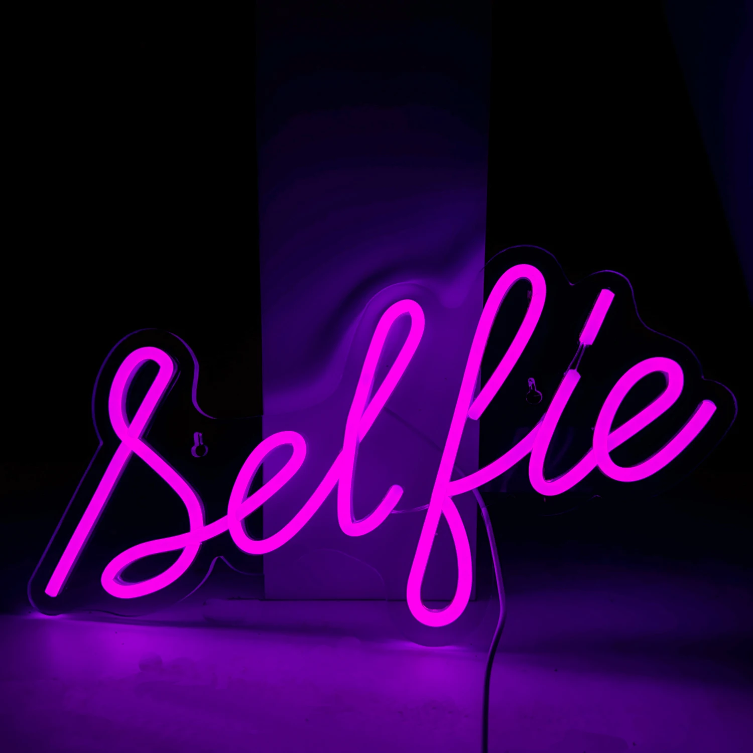 Neon Selfie Letter Mural Sign Led Lamp Wedding Gamer Decoration Restaurant Bedroom Home Party Art Vibe Wall Decor Gift Light