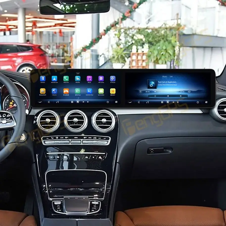 

Android 13 двойной 12,3-дюймовый HD-экран 8 + 256G Carplay для Mercedes-Benz GLC/C 2019-2020 Qualcomm автомобильное радио GPS Navi головное устройство