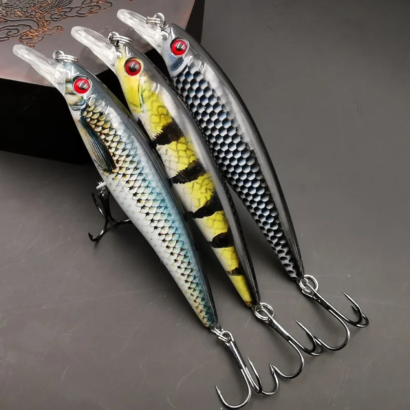 1pc/3pcs 13g Fishing Lure Colorful Printing Sinking Minnow Artificial Bait Cool Fishing Tackle