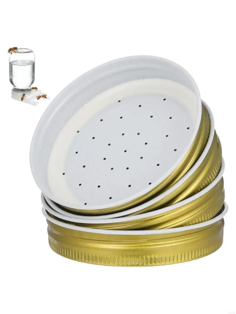 10Pcs Iron Bees Feeders Entrance Bees Hives Lid Bees Feeder for Bees Hives Water Sugar Syrup Feeding Beekeeping Equipment 55KF