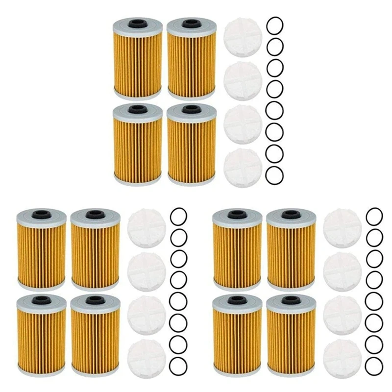 12Pcs Fuel Filter Kit For Mercury Marine Quicksilver Gen 35-8M0093688, 35-866171A01, 35-892665, 18-7977