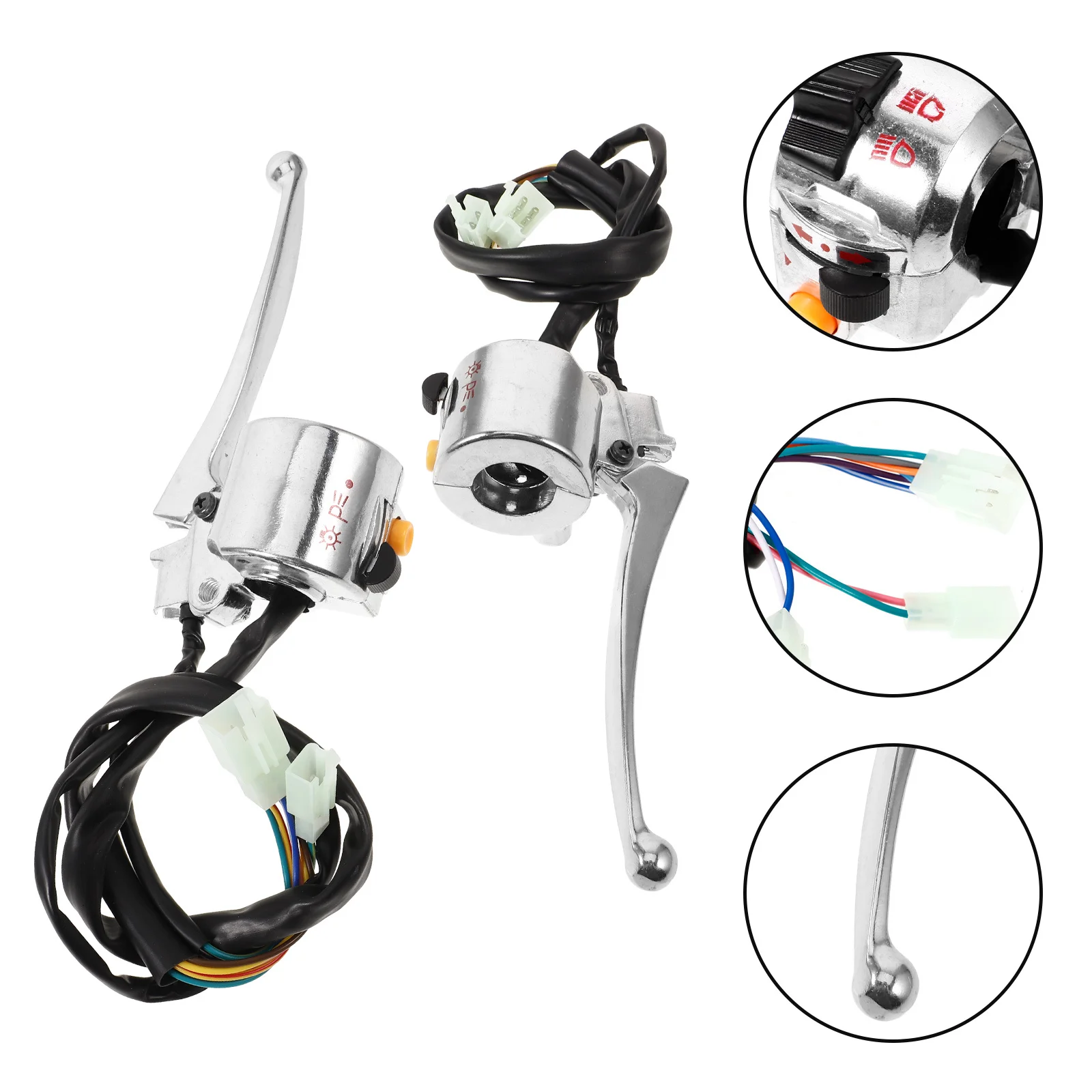 

1 Pair Motorcycle Brake Handle Lever Aluminum Durable Universal Fit Most Models Brake Lever With Switch Motorbike Brakes Handle