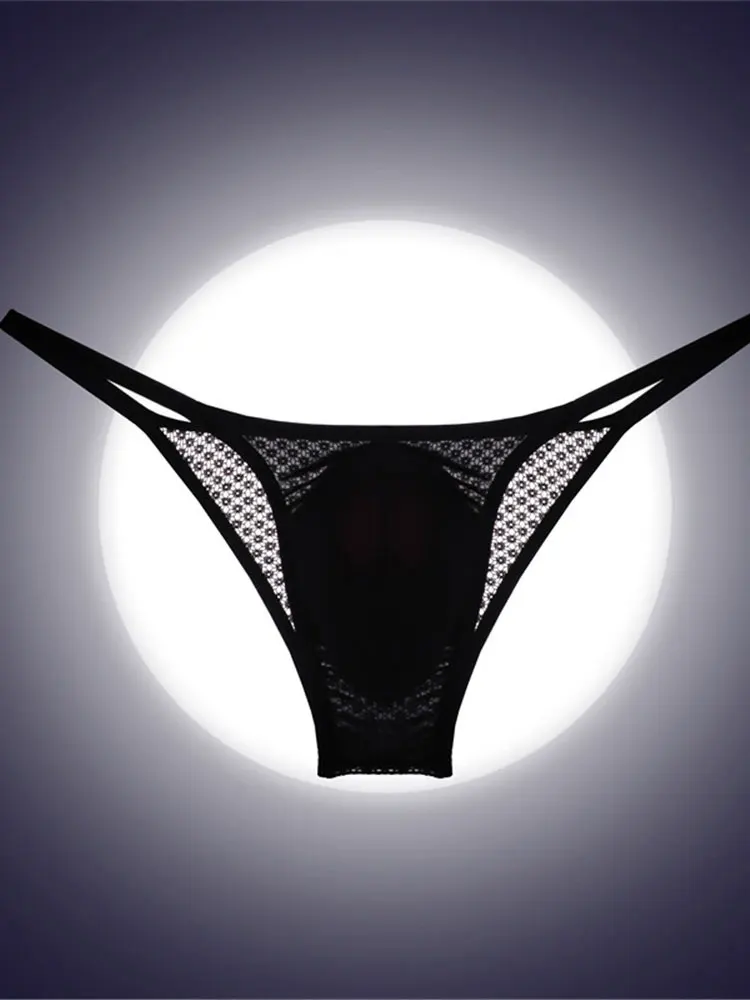 Sexy Men U Convex Pouch Low Waist Micro Mini G-String Thin Sheer See Through T-back Thong Lingerie Exotic Micro Sexy Underwear